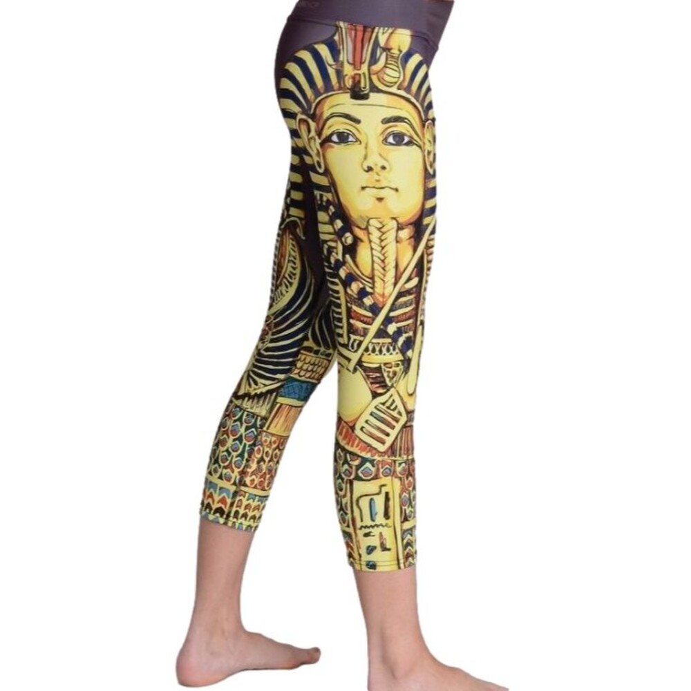 Eagle Rock Werkshop Leggings Womens XS UPF 50+ Quick Dry Crop Egyptian King Tut